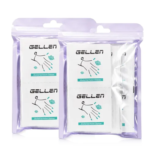 Miniatura 12 de GELLEN Almohadillas limpiadoras de uñas, 50 piezas con 10 herramientas de manicura: bolígrafo empujador de cutículas de cerámica, kit de cuidado