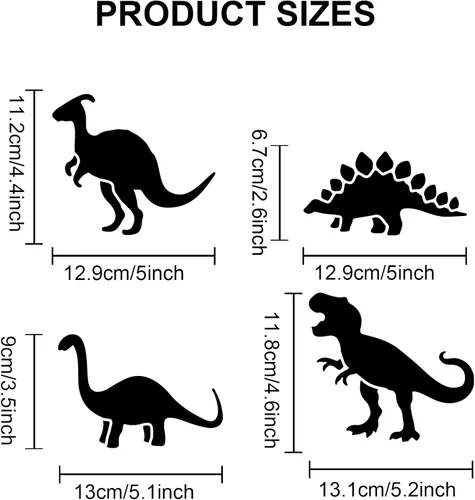 Miniatura 2 de MAYJOYDIY 10 plantillas de dinosaurios de 6 x 6 pulgadas, plantillas de pintura de dinosaurios de animales con pincel de pintura Tyrannosaurus Rex