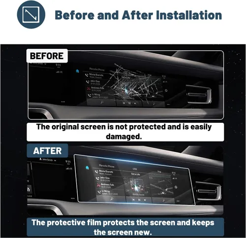 Miniatura 4 de Ruiya Protector de pantalla para Porsche Taycan de 10.9 pulgadas, accesorios para Porsche Taycan, 2 unidades, películas de navegación de plástico