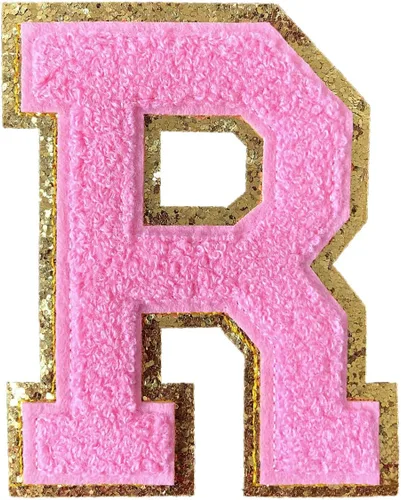 Miniatura 66 de GYGYL - 3 parches de letras deportivas de felpilla con purpurina, parches para planchar de tamaño grande para decoración de disfraces