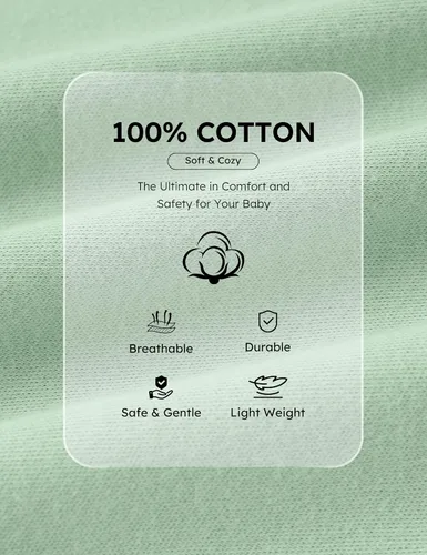 Miniatura 6 de Yoofoss Pijama para bebé 100% algodón orgánico para recién nacido, 0-3, 3-6, 6-9 meses, ropa de 3 piezas con pies