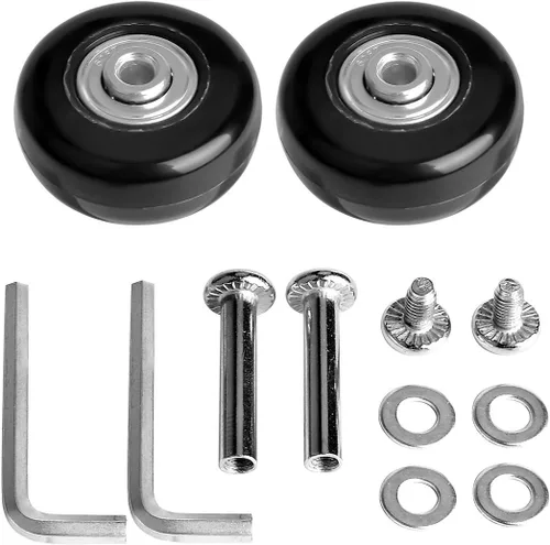 Miniatura 2 de F-BER Kit de reemplazo de ruedas de equipaje para maleta, ruedas OD40-2.520 in, ABEC 608zz, juego de 2