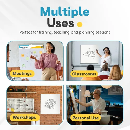 Miniatura 6 de Enday Anchor Chart Paper 25"x 30" (2 Pack) - Sticky Easel Pad Chart Paper for Teachers, Flip Chart Paper, 25 in x 30 in Easel Paper, Large White