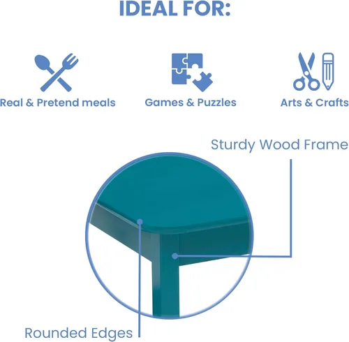 Miniatura 4 de Delta Children - MySize - Juego de mesa y 2 sillas de madera para niños, ideal para artes y manualidades, meriendas, educación en casa, tareas
