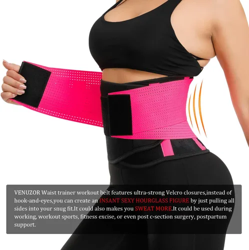 Miniatura 4 de VENUZOR Cinturón de entrenamiento de cintura para mujer – Faja reductora de cintura – Cinturón adelgazante – Cinturón deportivo (grado UP)