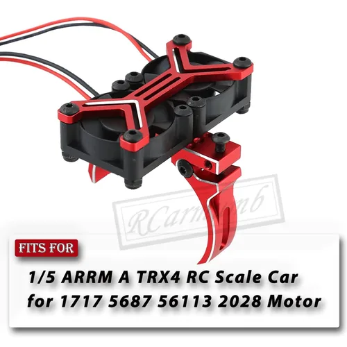 Miniatura 2 de Ventilador de refrigeración de 1.575 in para coche a escala RC 1/5 ARRM A TRX4, disipador de calor cepillado sin escobillas de 15000 RPM con montaje