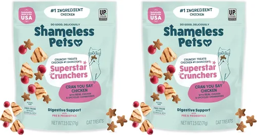 Miniatura 22 de Shameless Pets Golosinas para gatos con Catnip y pollo para la salud digestiva, crujientes