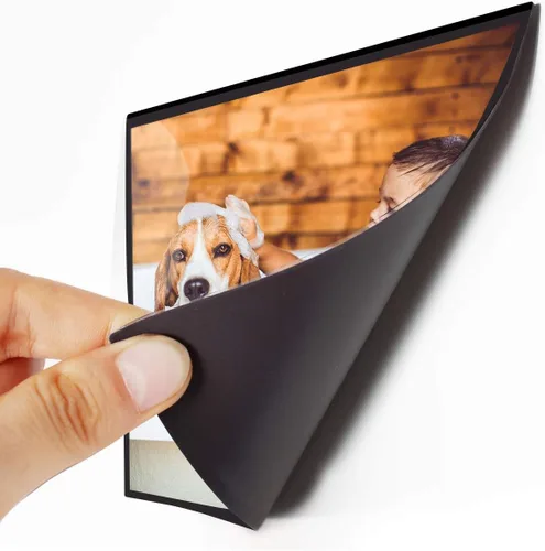 Miniatura 3 de HIIMIEI Paquete de 12 portarretratos magnéticos negros para nevera de 2.5 x 3.5 pulgadas, 2 x 3 pulgadas, Polaroid Instax, pequeño imán para nevera