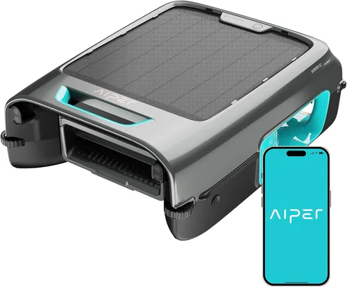 Miniatura 8 de AIPER Surfer S2 Robot de Limpieza de Superficie de Piscina con Energía Solar con Soporte de APP, Limpieza Continua 24/7, Modos de Carga Dual, Gris