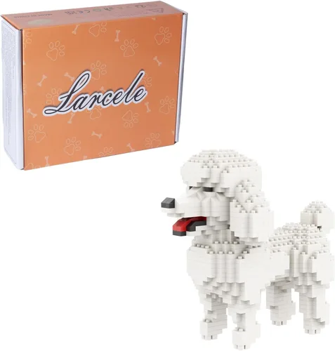 Miniatura 12 de Larcele Mini bloques de construcción conjunto de animales, ladrillos de juguete de construcción micro 3D DIY, 934 piezas KLJM-05 (Schnauzer)