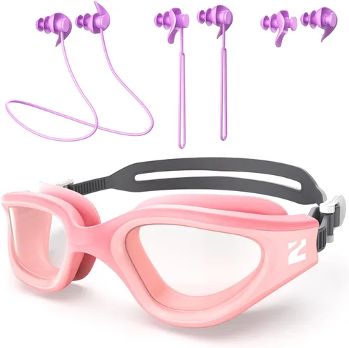 Miniatura 11 de ZIONOR G1 Lite - Gafas de natación polarizadas con 3 pares de tapones para los oídos, gafas de natación con protección UV antivaho para adultos, A3