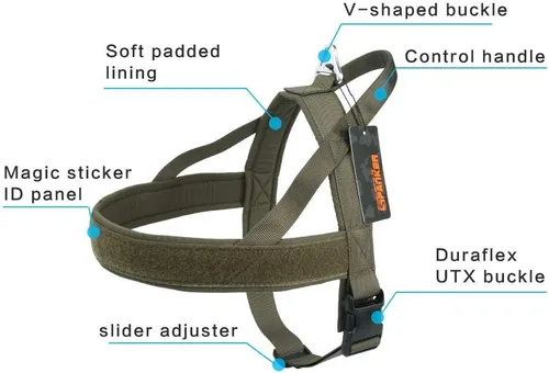 Miniatura 6 de Collar para perro de tamaño XS de nailon ajustable sin tirones para perro, arnés para perro pequeño con acolchado