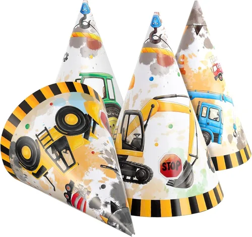 Miniatura 18 de WERNNSAI Sombreros de Fiesta de Cumpleaños - 12 Piezas Suministros de Fiesta de Cumpleaños Sombreros de Cono con Diademas Sombreros de Papel