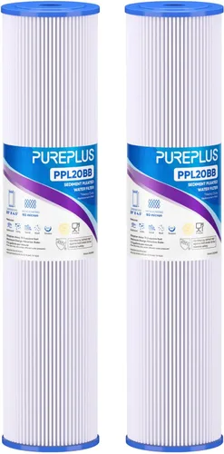 Miniatura 14 de PUREPLUS Filtro de sedimento plisado para toda la casa de 5 micrones de 20" x 4.5" para agua de pozo, cartucho de repuesto para ECP20-20BB, AP810-2