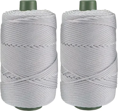 Miniatura 13 de Cordón de hilo artístico de 14.11 oz, hilo de poliéster color burdeos, para tejer macramé, bolsas de ganchillo, canasta de ganchillo, sombrero