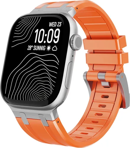Miniatura 10 de Raycarrey AP - Correas deportivas de lujo para Apple Watch Band Ultra 3/2/1 1.929 in 1.811 in 1.772 in 1.732 in 1.654 in 1.614 in 1.575 in 1.496 in