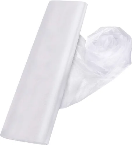 Miniatura 19 de Cortinas de telón de fondo de tul de organza de cristal para bodas, baby shower, fiesta de cumpleaños, decoración de eventos, 19 pulgadas x 30 Negro