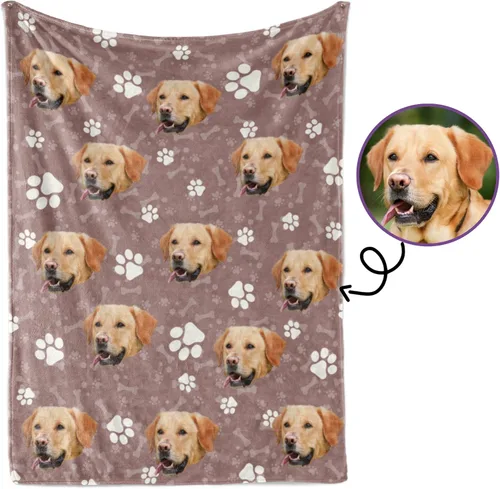 Miniatura 11 de Manta personalizada con fotos de perro, regalos personalizados con foto de mascota, manta de 40 x 50 pulgadas, manta ultrasuave de doble cara