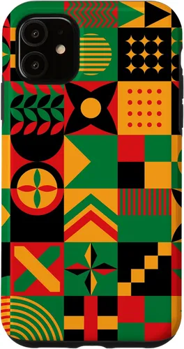 iPhone 11 Tribal Patrón Afroamericano Orgullo Negro Historia Caso