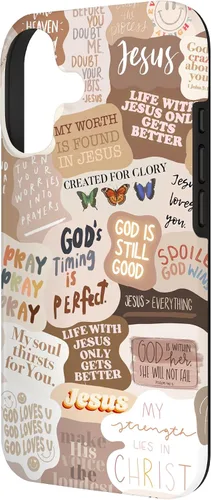 Miniatura 2 de Funda estética para iPhone 17 con frases positivas con versículos bíblicos cristianos