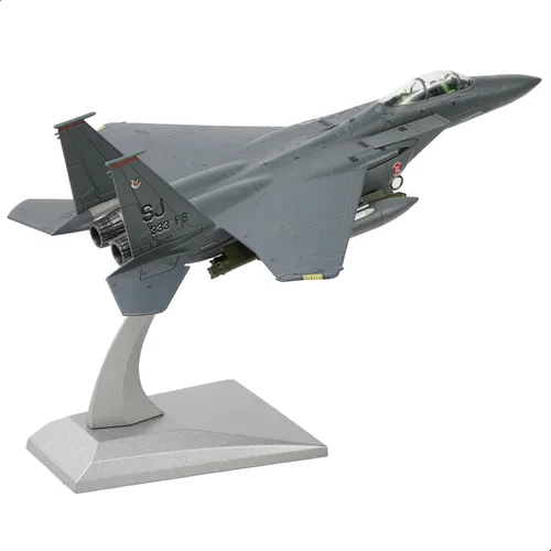 NUOTIE Classic American Eagle F-15E Bimotor Fighter Pre-Build Model Kits 1:100 de aleación de avión fundido a troquel avión modelo de exhibición