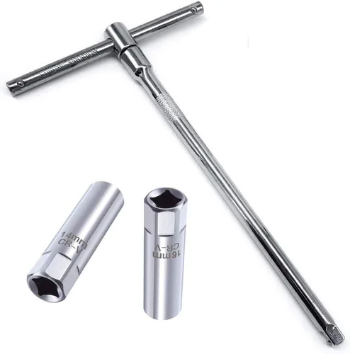 OSOF - Kit de extensión de llave de torsión de 10 pulgadas y 9.8 in de pared delgada de 12 puntos, juego de unidad cuadrada de 3/8 pulgadas + llave