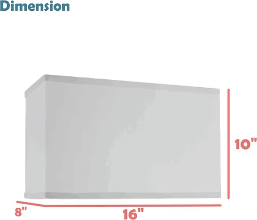 Miniatura 5 de Aspen Creative 36006A - Pantalla rectangular de transición con forma de tapa dura, color beige, ancho (8 + 16 pulgadas) x 10 pulgadas