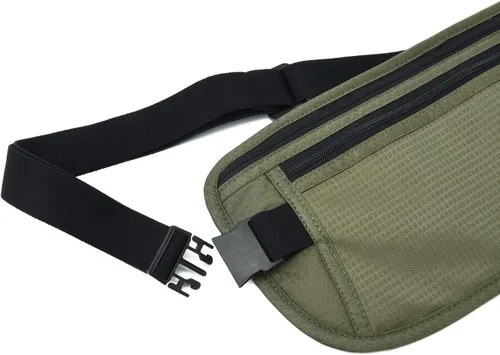 Miniatura 81 de DAITET Cinturón de dinero, soporte para pasaporte, cartera de viaje oculta segura con bloqueo RFID, riñonera encubierta (negro), Negro, Rfid