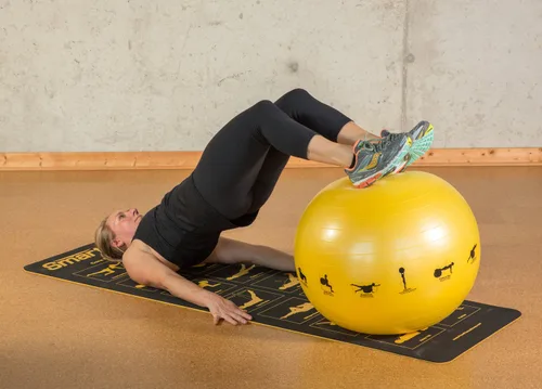 Miniatura 2 de Pelota de estabilidad autoguiada inteligente amarilla de 21.7 in, pelota de ejercicio para ejercicio, yoga, pilates, silla de pelota de oficina