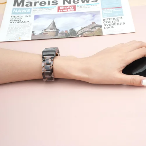Miniatura 5 de Wongeto Bandas de resina compatibles con Fitbit Charge 4 / Charge 3, accesorio de muñeca de repuesto con hebilla de oro rosa, correas de fitness