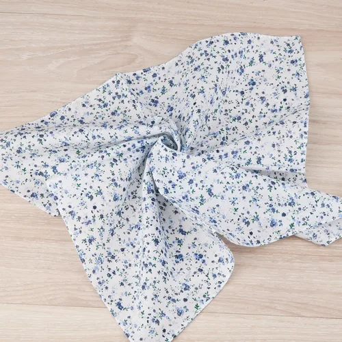Miniatura 24 de HOULIFE Pañuelo impreso floral de algodón para mujer, pañuelos elegantes para fiesta de boda