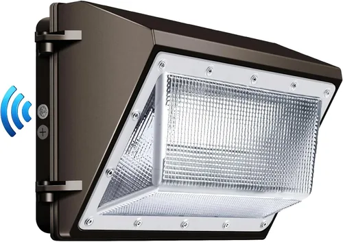 Paquete de luz de pared LED de 60 W con fotocélulas del atardecer al amanecer, paquete de pared al aire libre de 7800 lúmenes, luz de inundación