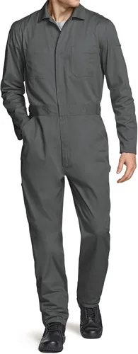 Miniatura 3 de CQR - Overol para hombre con manga corta, cremallera frontal, múltiples bolsillos, resistente a las manchas y a las arrugas