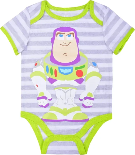 Miniatura 2 de Disney Baby Boys Monsters Inc Mickey o Buzz Lightyear Paquete de 2 baberos y body