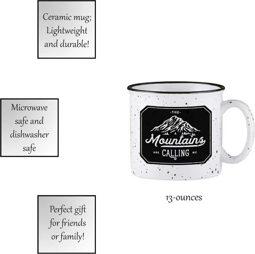 Miniatura 2 de Santa Barbara Design Studio SIPS Drinkware - Taza de cerámica para fogata, 13 onzas, llamado