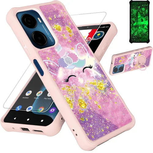Miniatura 33 de jioeuinly JSF-DJS - Funda compatible con Nothing Phone 2a con protector de pantalla de vidrio templado, policarbonato duro + silicona suave, soporte