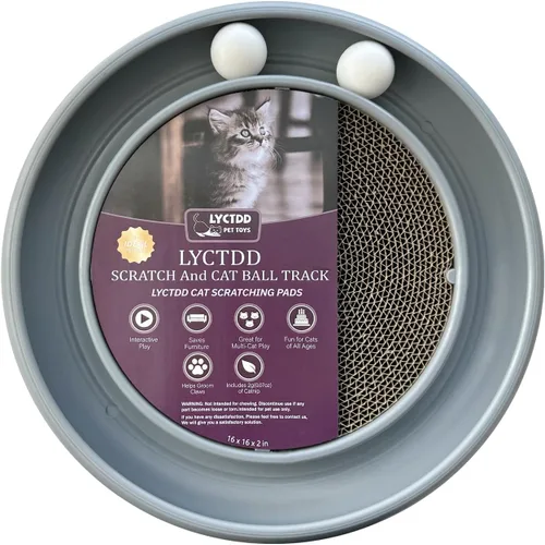 Miniatura 8 de Juguete de Pelota Interactiva con Pista para Gatos de Interior, Tabla de Rascar para Gatos y Conjunto de Ejercicio para Gatos Adultos