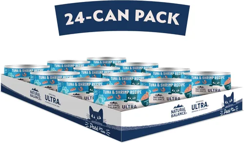 Miniatura 2 de Natural Balance Original Ultra - Alimento enlatado húmedo para gatos, receta de atún y camarones, 5.5 onzas (paquete de 24)