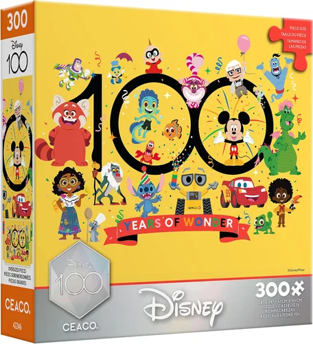 Miniatura 3 de Ceaco - 100 aniversario de Disney - 100 años de maravilla - Rompecabezas de 300 piezas de gran
