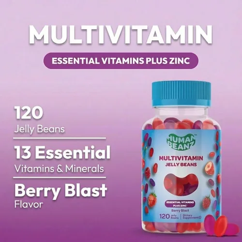 Miniatura 2 de Human Beanz Gomitas multivitamínicas con zinc para hombres y mujeres, suplementos dietéticos de apoyo inmunológico para adultos, vegetarianos, 120