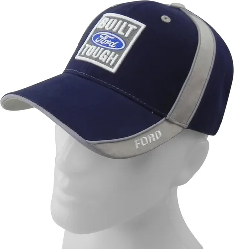 Miniatura 2 de Checkered Flag Sports Built Ford Tough Stripe Gorra de béisbol azul, Azul marino, gris.