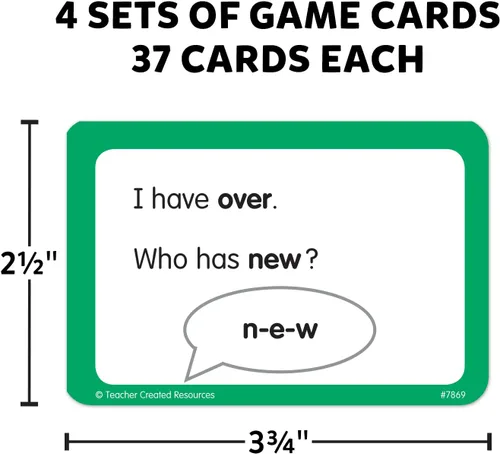 Miniatura 7 de Teacher Created Resources Yo tengo, quién tiene palabras a la vista Juego Grado 1