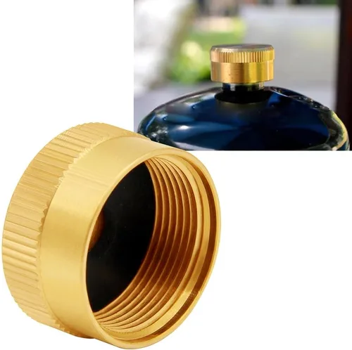 Miniatura 2 de Uenede 5 tapas de botella de propano de latón macizo adecuadas para todos los tapones de tanque de recarga de gas de 1 libra sellados