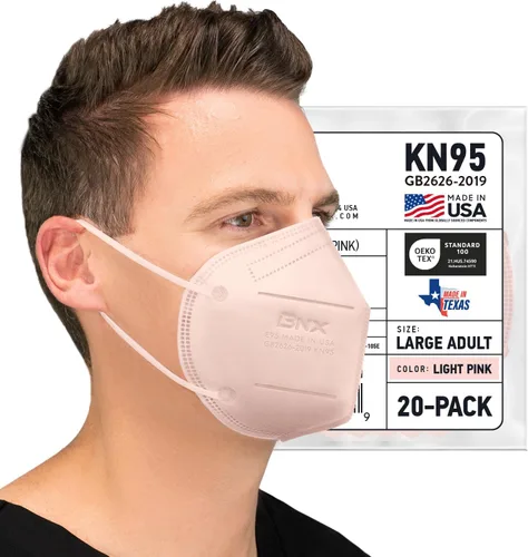 Miniatura 14 de AccuMed BNX KN95 Face Masks Made in USA (Adult Large, Adult Medium, Kids Small) (Earloop) (Model: E95/E95M/E95S)