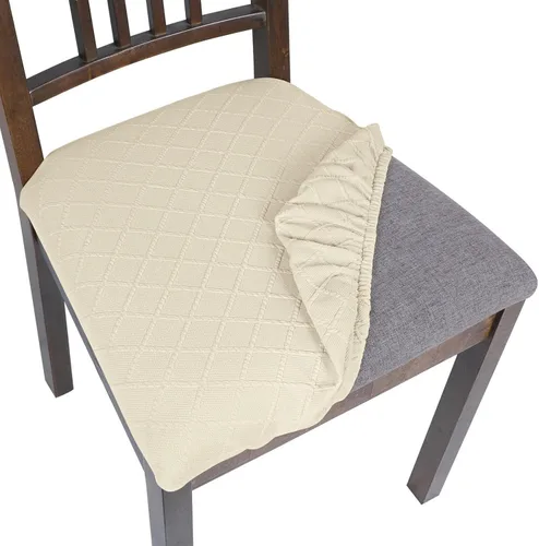 Miniatura 28 de SearchI Fundas de Asiento para Sillas de Comedor Elásticas con Estampado Juego de 6 Fundas de Asiento de Silla, Protector de Cojín de Silla Tapizada