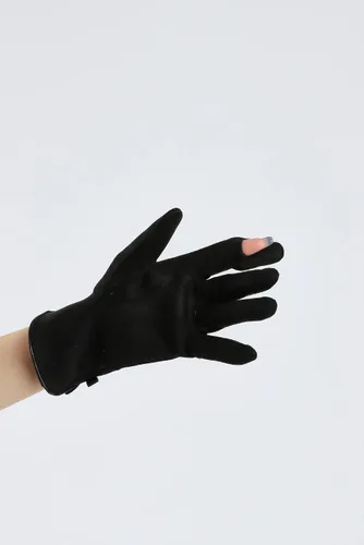 Miniatura 61 de Sahabowi Guantes de cuero para clima frío Manopla de lana cálida de invierno para mujeres