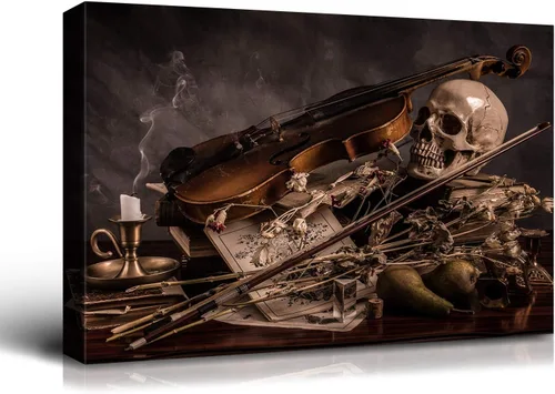 Miniatura 47 de Denozer - Pintura artística de pared de Halloween, impresión artística sobre lienzo para dormitorio, sala de estar, decoración de pared del hogar