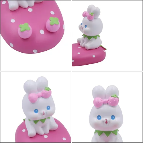 Miniatura 3 de Lindo conejo teléfono móvil soporte animal Smartphone escritorio soporte para todos los teléfonos móviles Bunny teléfono soporte escritorio ornamento