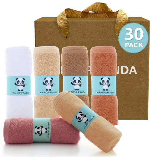 Miniatura 19 de HIPHOP PANDA Toallitas para bebé, rayón hecho de bambú - 2 capas ultra suaves y absorbentes, toalla facial de baño para recién nacidos - toallitas