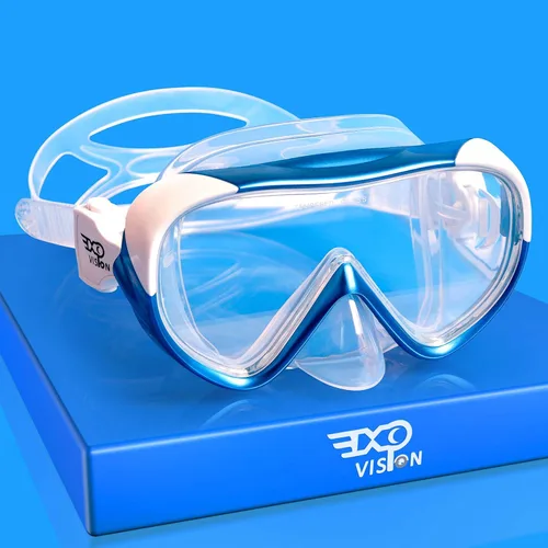 Miniatura 16 de Máscara de buceo para niños, máscara de buceo para niños, gafas de natación antivaho con cubierta para la nariz para esnórquel, buceo, natación